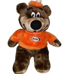 vintage 70s A&W stuffed animal plush bear 18”